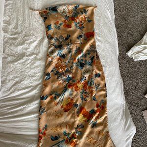 Boohoo Floral Silk Dress